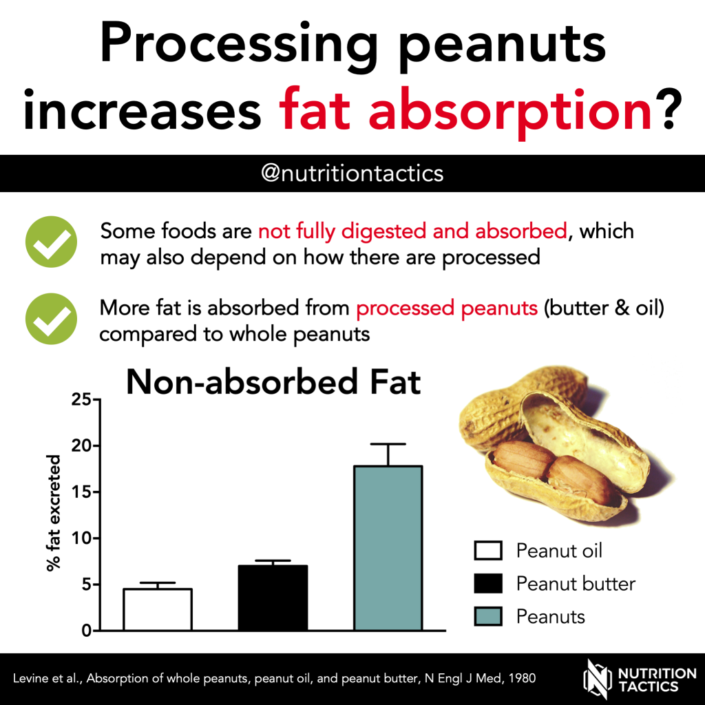 Infographic - Processing peanuts increases fat absorption?