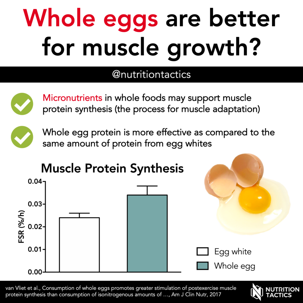 Whole eggs are better for muscle growth? infographic (yes)