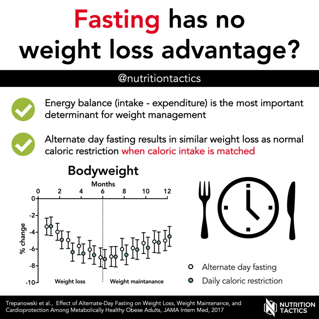Infographic fasting has no weight loss advantage (bope)