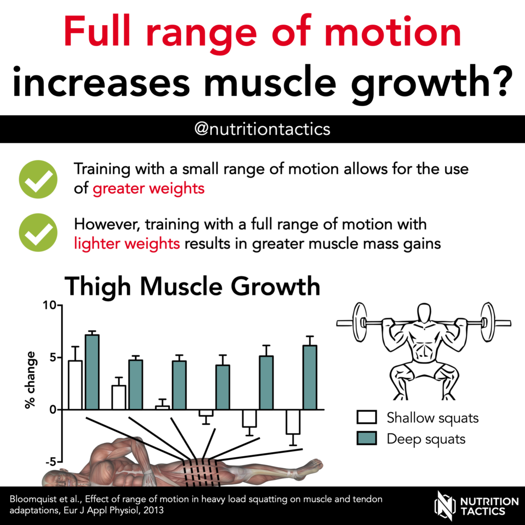 Full range of motion increases muscle growth? Yes. Infographic